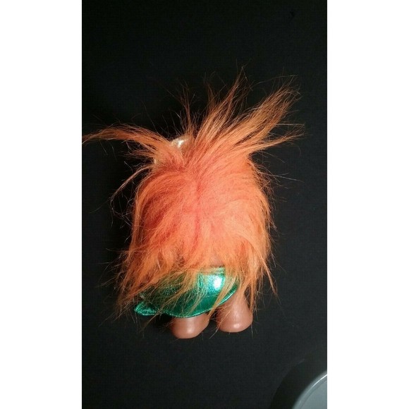 Vintage 1986 DAM Norfin Troll Mermaid Doll Orange Hair 5" - Picture 4 of 7
